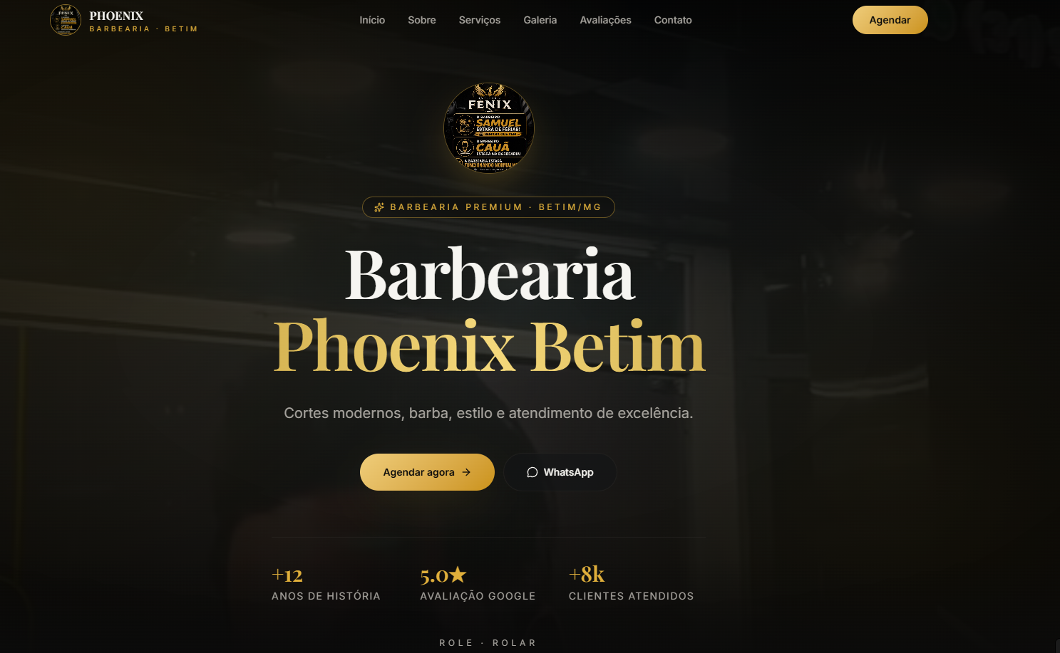 Projeto Barbearia Phoenix — Barbearia